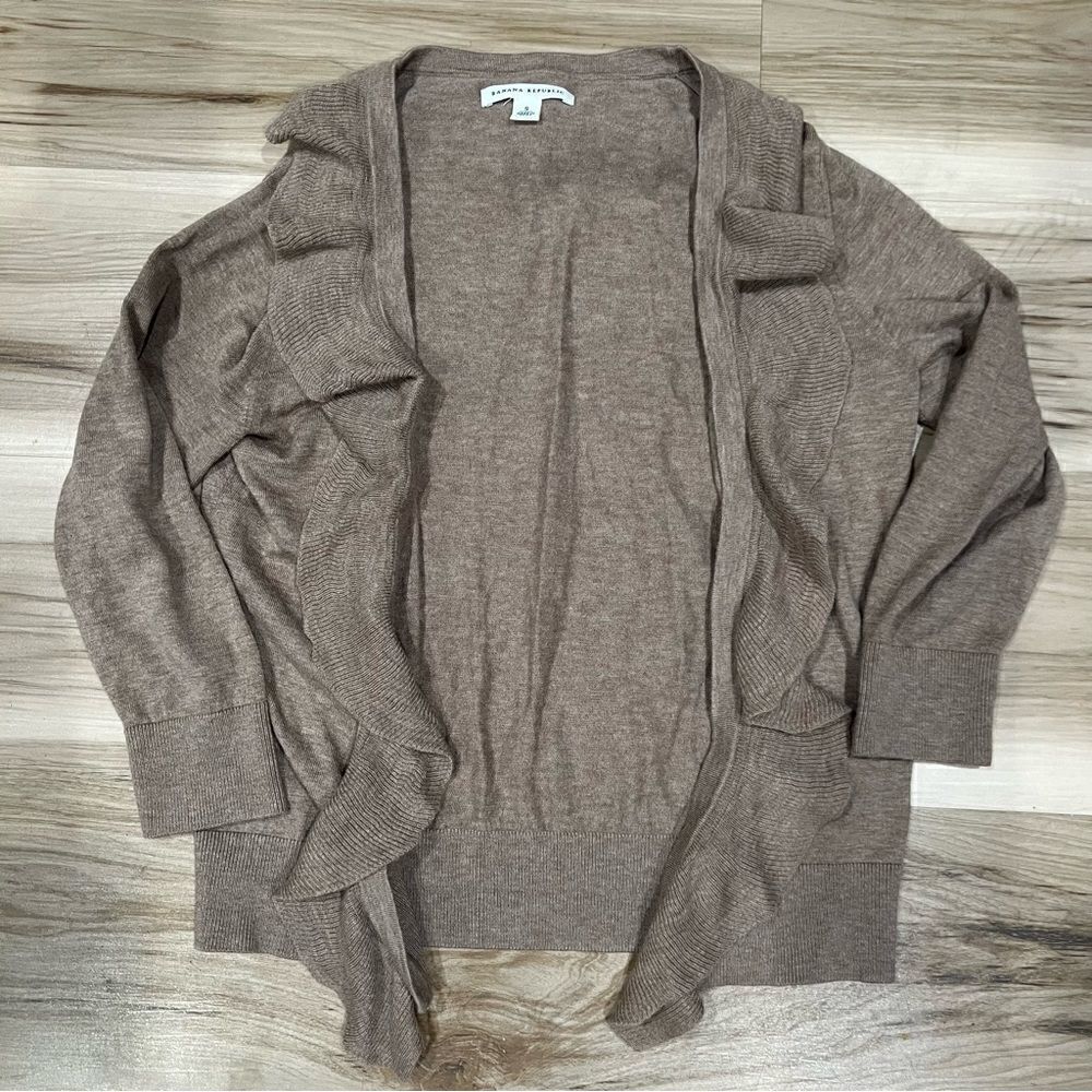 Banana Republic Wool Blend Ruffle Hem Cardigan Women’s Small